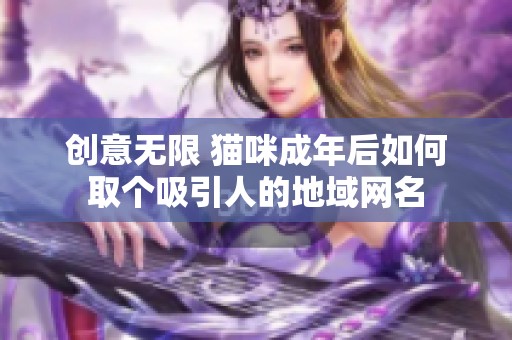 创意无限 猫咪成年后如何取个吸引人的地域网名