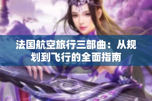 法国航空旅行三部曲：从规划到飞行的全面指南