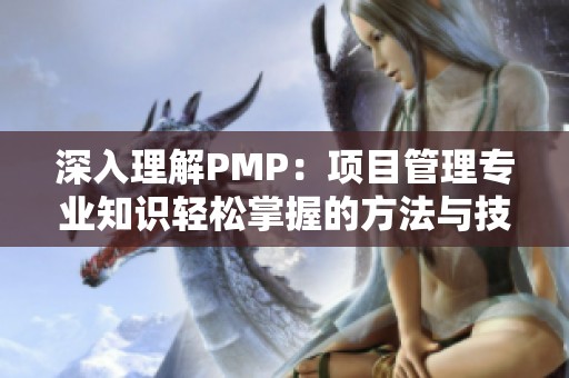 深入理解PMP：项目管理专业知识轻松掌握的方法与技巧