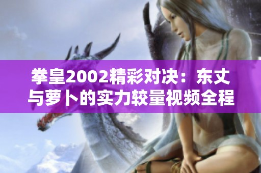 拳皇2002精彩对决：东丈与萝卜的实力较量视频全程观看