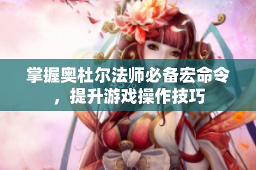 掌握奥杜尔法师必备宏命令，提升游戏操作技巧