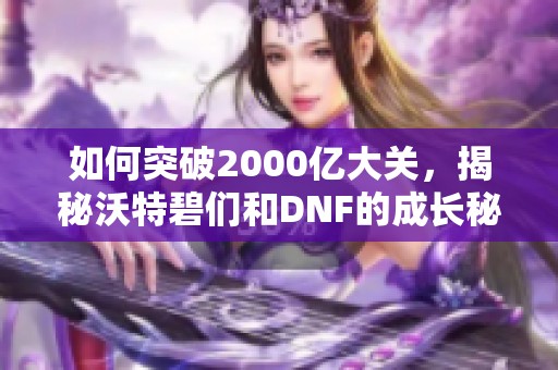 如何突破2000亿大关，揭秘沃特碧们和DNF的成长秘诀