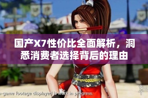 国产X7性价比全面解析，洞悉消费者选择背后的理由