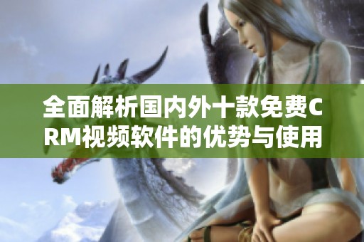 全面解析国内外十款免费CRM视频软件的优势与使用技巧