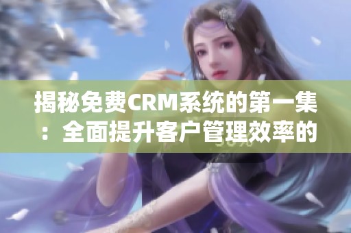 揭秘免费CRM系统的第一集：全面提升客户管理效率的方法与技巧