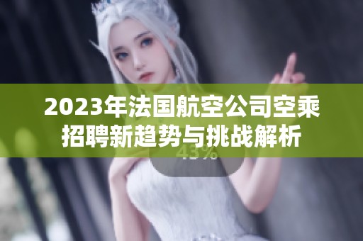 2023年法国航空公司空乘招聘新趋势与挑战解析