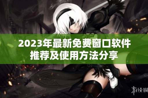 2023年最新免费窗口软件推荐及使用方法分享