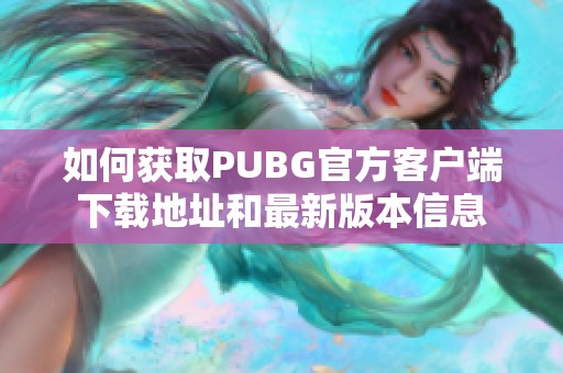 如何获取PUBG官方客户端下载地址和最新版本信息