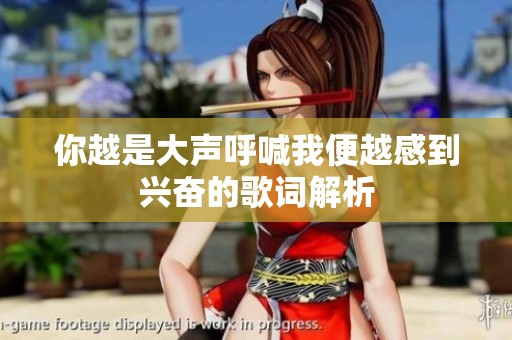 你越是大声呼喊我便越感到兴奋的歌词解析
