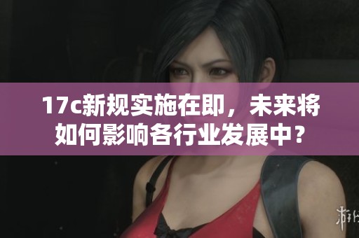 17c新规实施在即，未来将如何影响各行业发展中？