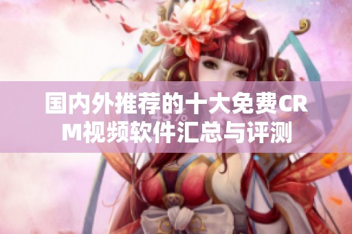 国内外推荐的十大免费CRM视频软件汇总与评测