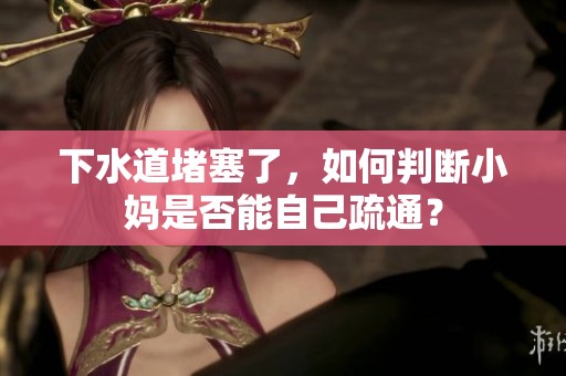 下水道堵塞了，如何判断小妈是否能自己疏通？