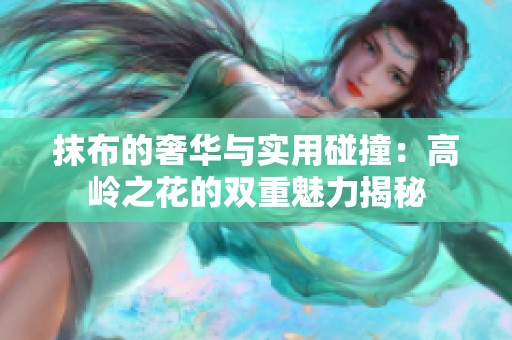 抹布的奢华与实用碰撞：高岭之花的双重魅力揭秘